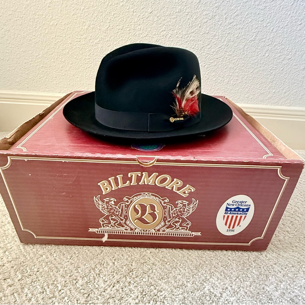 Vintage 1996 Biltmore Eleganza Fedora - Pristine Condition with Original Box